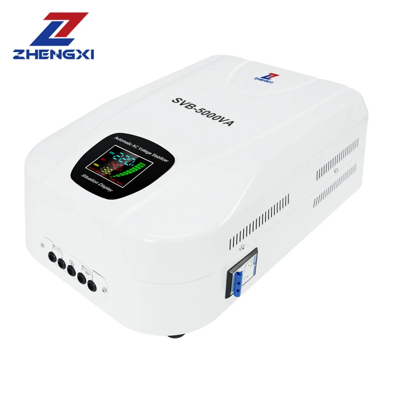 SVB-5KVA Automatic Voltage Regulator/Stabilizer Servo Motor Type with LED Display Single Phase 100V-250V Input AC Current