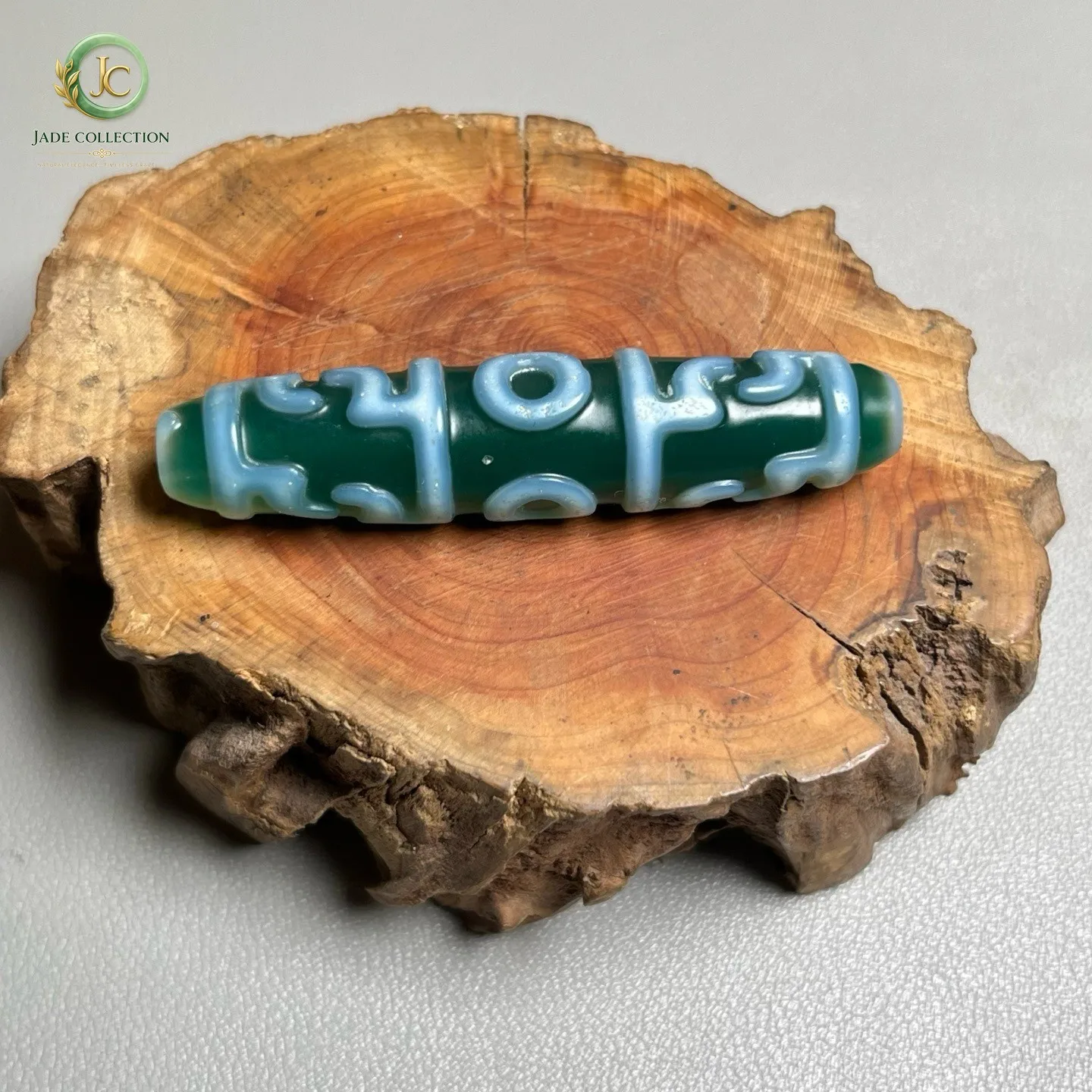 Rare Tibetan Old Agate dZi *Carved 3 Eyes Magic Tool* Bead Amulet Pendant 58mm