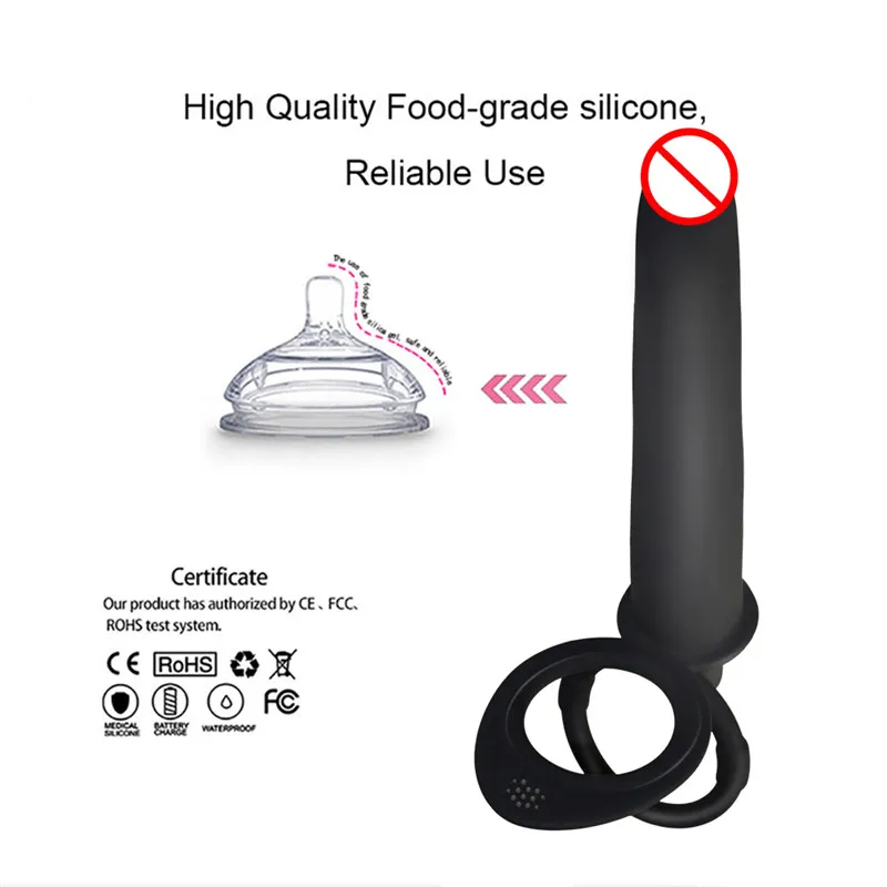 Double Penetration Anal Plug Dildo Butt Plug Vibrator For Men Strap On Penis Massage Vagina Plugs Adult Sex Toys For Couples 18+ image 4