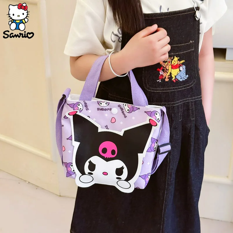 Kawaii Sanrio Crossbody Bag Cartoon Anime Cinnamoroll Kuromi Shoulder Bags Y2k Hello Kitty Children Backpack Messenger Bag Gifts