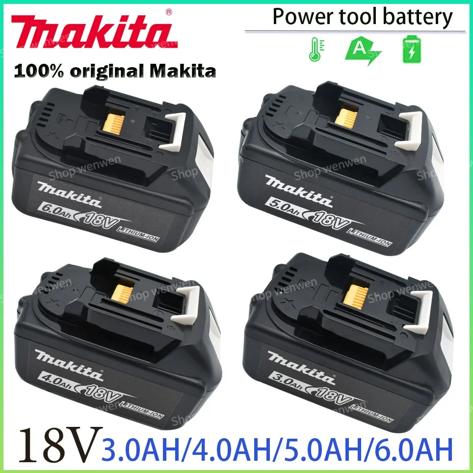 

Makita 100% Original 18V 3.0/4.0/5.0/6.0Ah Rechargeable Power Tool Battery With LED Lithium-ion Battery BL1860B BL1830 BL1850