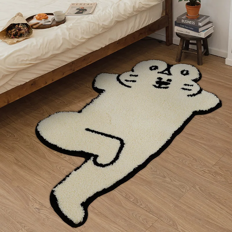 

Cartoon creative home soft imitation cashmere carpet with water absorption and anti slip living room carpet