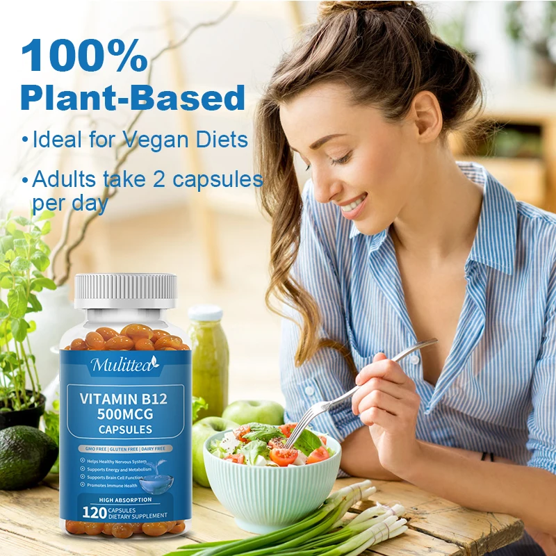 Mulittea Vitamin B Capsules Help Relieve Fatigue Improve Digestion Reduce Stress & Immune System Energy Support