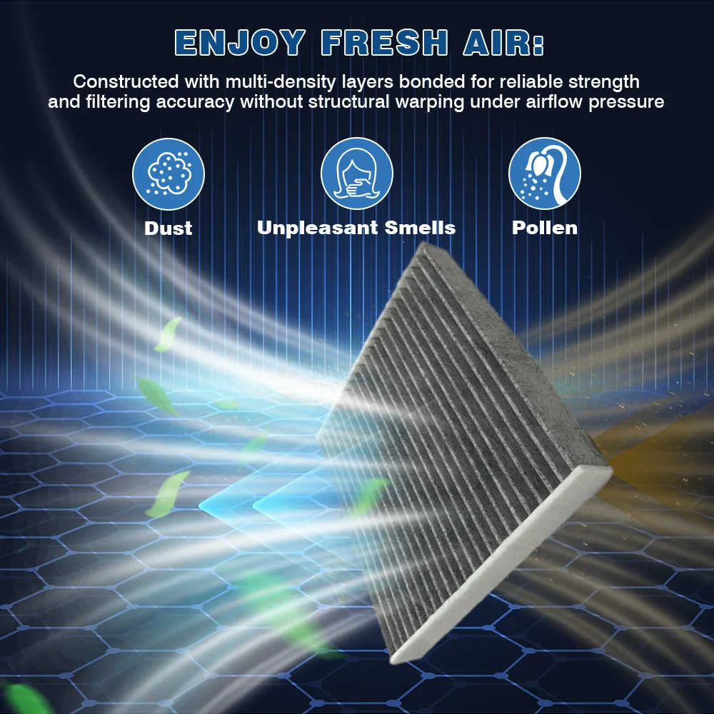 فلتر هواء كابينة المقصورة المنشط للسيارة لـ Acura Integra RDX TLX Honda Accord Civic CR-V CR-Z 80292TG0Q01, CF11182, E3929LI #3