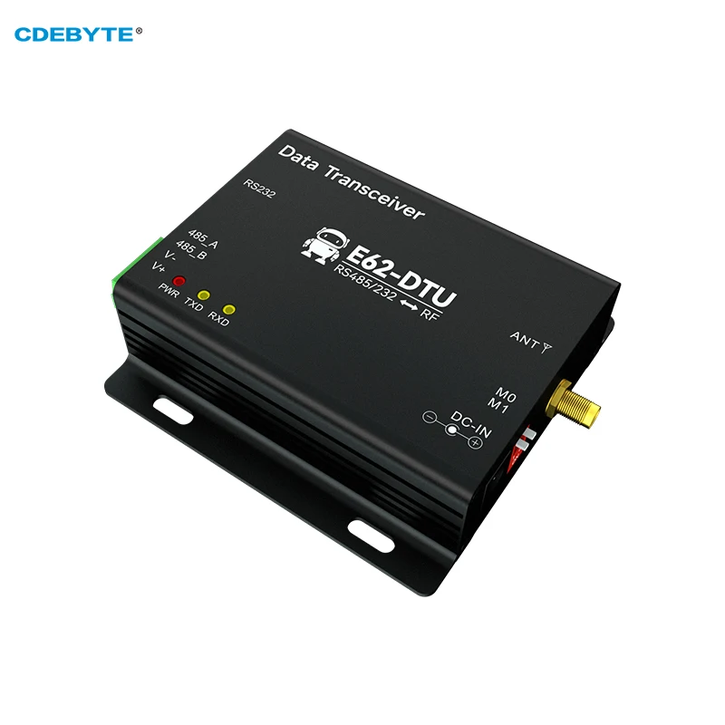 Imagem -06 - Full Duple 100mw 433mhz Transmissão Ponto a Ponto Industrial Iot Fhss Tdd Receptor Transmissor sem Fio E62-dtu 433d20 Rs485