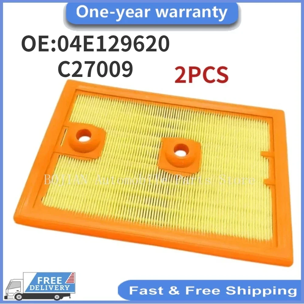 2pcs 04E129620 C27009 Car Engine Air Filter for Volkswagen Jetta Mk2 Golf MK7/Sportsvan High Quality