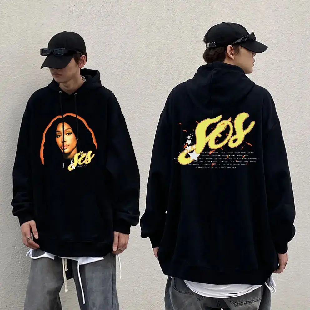 

Hip Hop Rapper SZA SOS Music Album Hoodie Men Women Oversized Sweatshirt Male Fleece Clothes Unisex Fashion Casual Streetwear