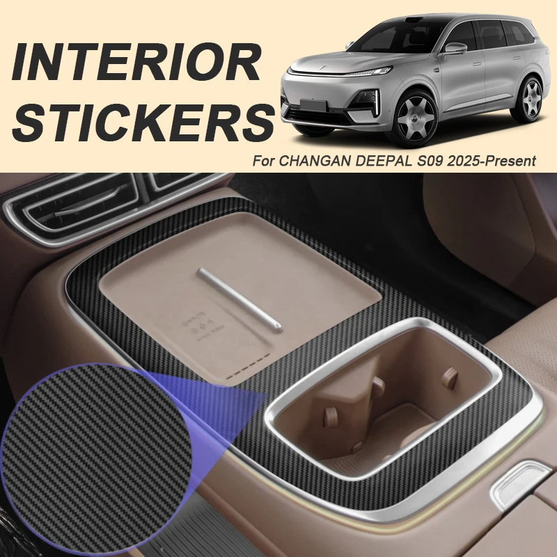 

Car Carbon Interior Sticker For CHANGAN DEEPAL S09 2025-Present Window Lifting Panel Decal Gear Door Protective Film Accessory