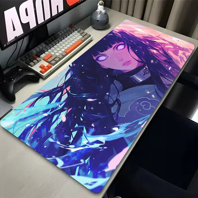Sexy Anime Mädchen Mauspad Laptop Kawaii H-hyuuga H-hinata Mousepad Gaming Tastatur Teppich PC rutschfeste N-narutoS Schreibtischunterlage XXL Teppich