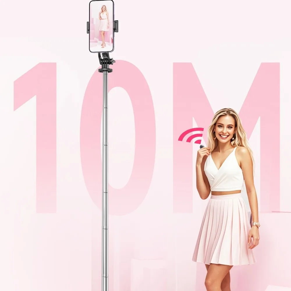 Auto Open Telescopic Selfie Stick Tripod Portable Bluetooth Selfie Stick 1.75 M Adjustable Selfie Stick Stand Phone Accessories