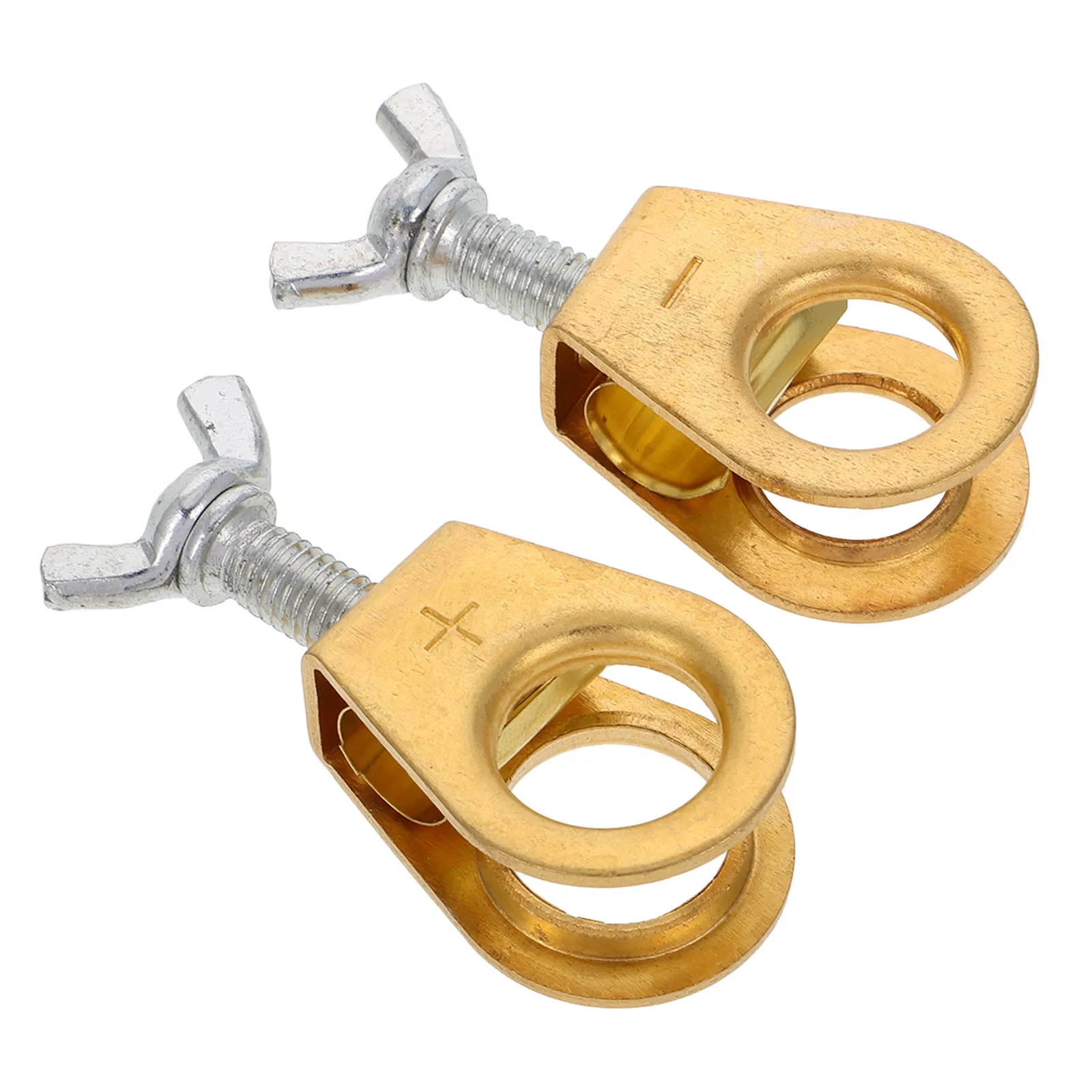 

1 Pair Pure Copper Battery Terminal Connectors Quick Release Car Truck Suv Rv Motorcycle Battery Clamps Replacement For Top Post
