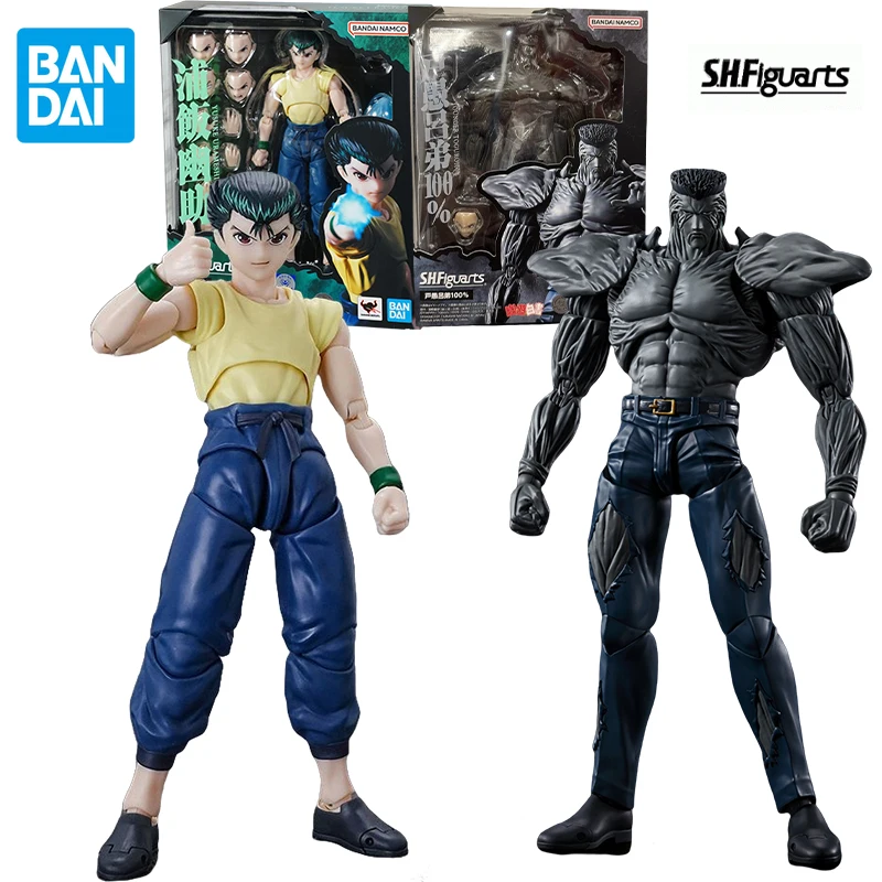 Bandai Shf YuYu Hakusho Anime Figures Yuusuke Urameshi Action Figures Shf Younger Toguro 100% Original Box Gift for Boys
