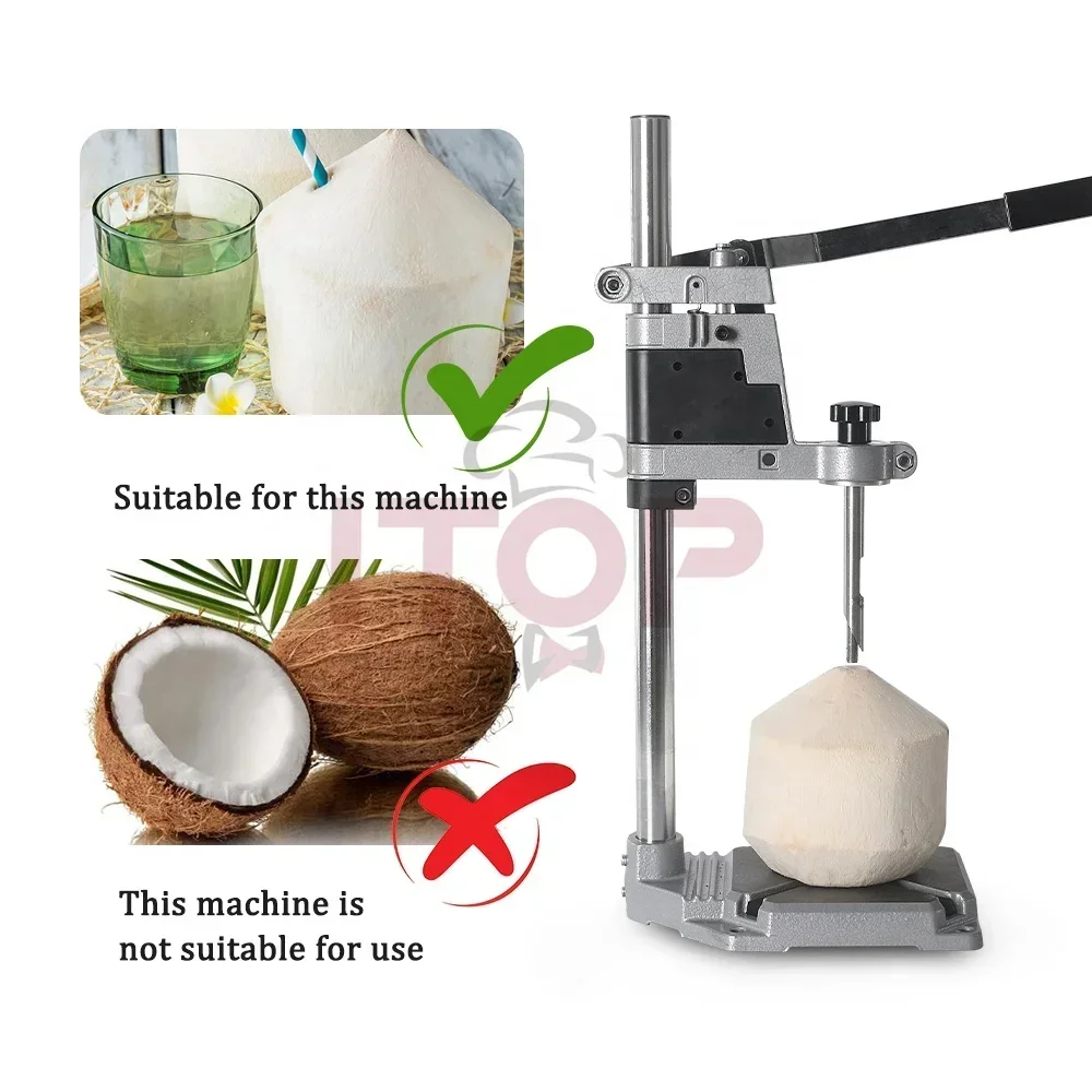 2025Manual Coconut Opening Machine Stainless Steel Coconut Tapping Hole Coco Water Juicer Driller Opener Tender Green Punching