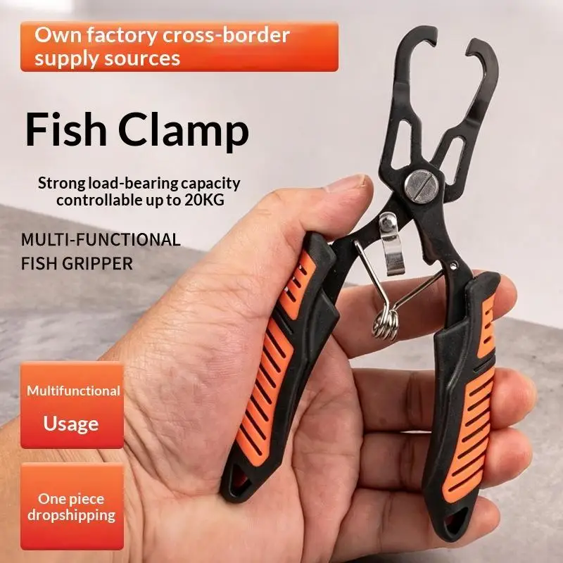 フィッシュリップクランプ ステンレス鋼製フィッシンググリッパー 耐摩耗性ポータブルフィッシュホルダーツール カヤック、海岸釣り旅行用
