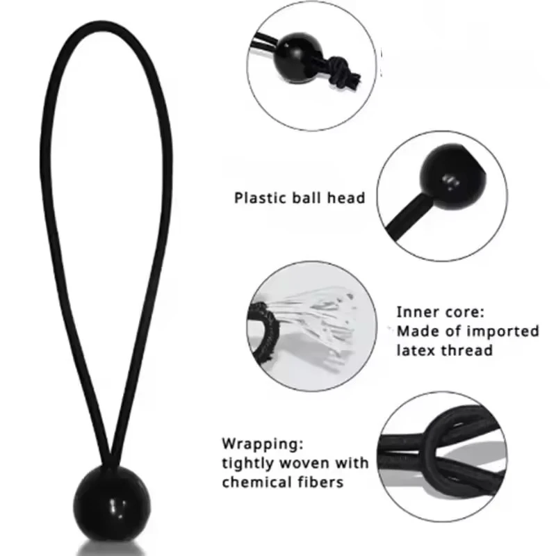 10Pcs Set of Elastic Ball Tent Fixator Boat Pole Elastic Rope Car Canopy Elastic Ball Suitable for Indoor and Outdoor Activities - view 3