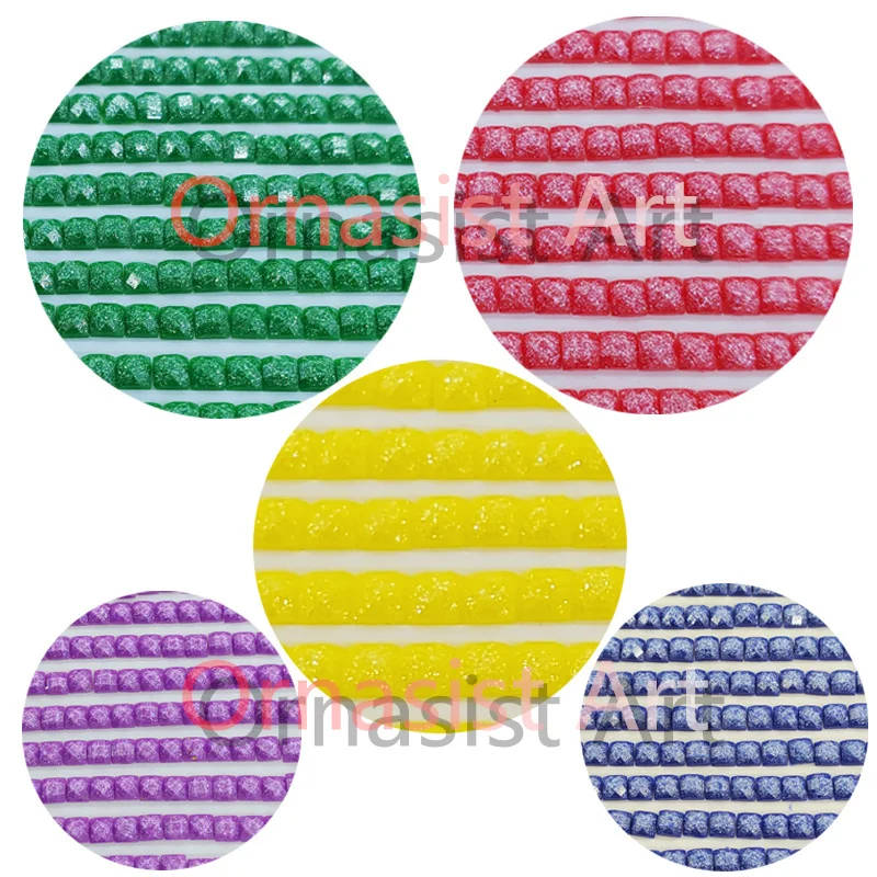 Peinture diamant colorée faite à la main, perceuse à poussière dégradée carrée complète, kit de broderie animale, passe-temps de discussion, mosaïque de cristal bricolage, cadeau