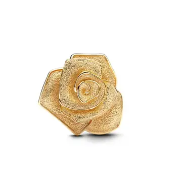 全新925銀金蝴蝶結,玫瑰珠自行車鐵塔吊墜,適合歐洲原創手鍊DIY精緻首飾 10 最佳銷售 歐洲珠子 - №3