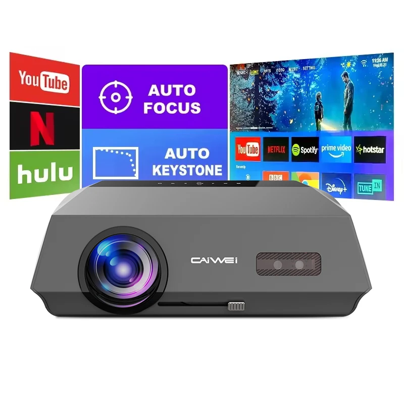 

OEM/ODM Новый смарт-проектор A10Q 4K на Android 9 с Wi-Fi 5G, LED-подсветкой, Full HD 1080P для домашнего кинотеатра, 4K проекторы