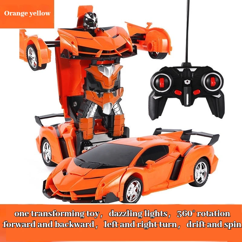 Rc 4wd Racing Transform Robot Car Electric One‑Key Deform Remote Control Vehicle Model Toy For Boys Kids Birthday Play Gift 2026
