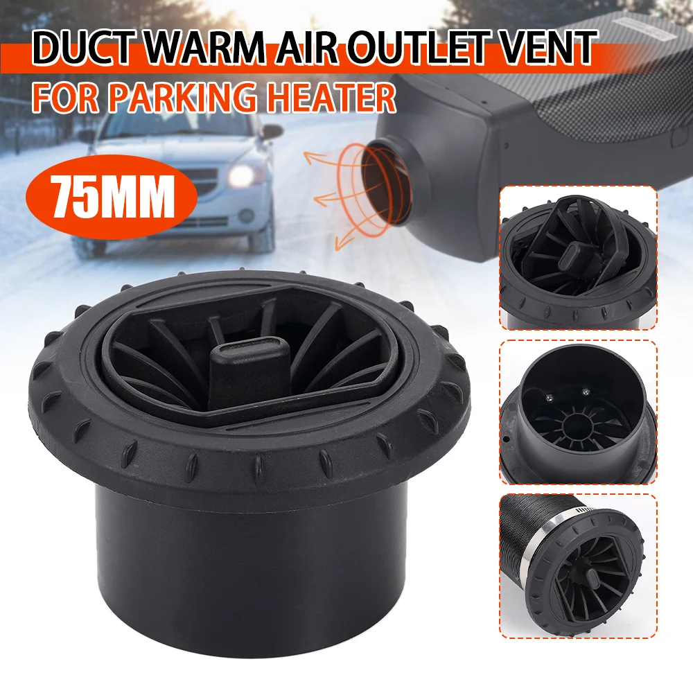 75Mm Standkachel Ventilatie Buis Stuurapparaat voor Auto Vrachtwagen Van Camper Air Diesel Heater Warme Air Vent Outlet draaibaar