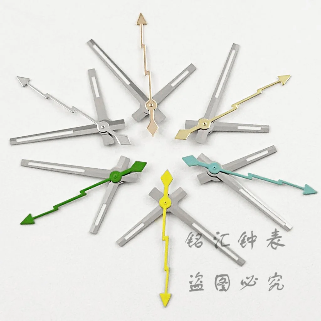 NH35 Lightning Second Hands Green Red Silver Gold Blue Orange Watches Needles For NH35 NH36 NH38 NH39  Movement Watches Pointers