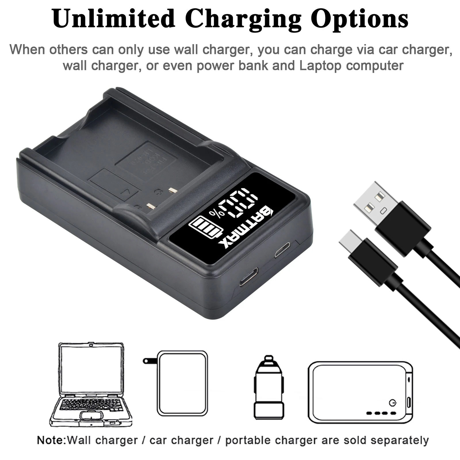 Batmax 1400mAh LB-070 LB 070 بطارية Akku + شاحن لـ Kodak Pixpro AZ901، Pixpro AZ901 Astro Zoom، PIXPRO S1، PIXPRO S-1 #5