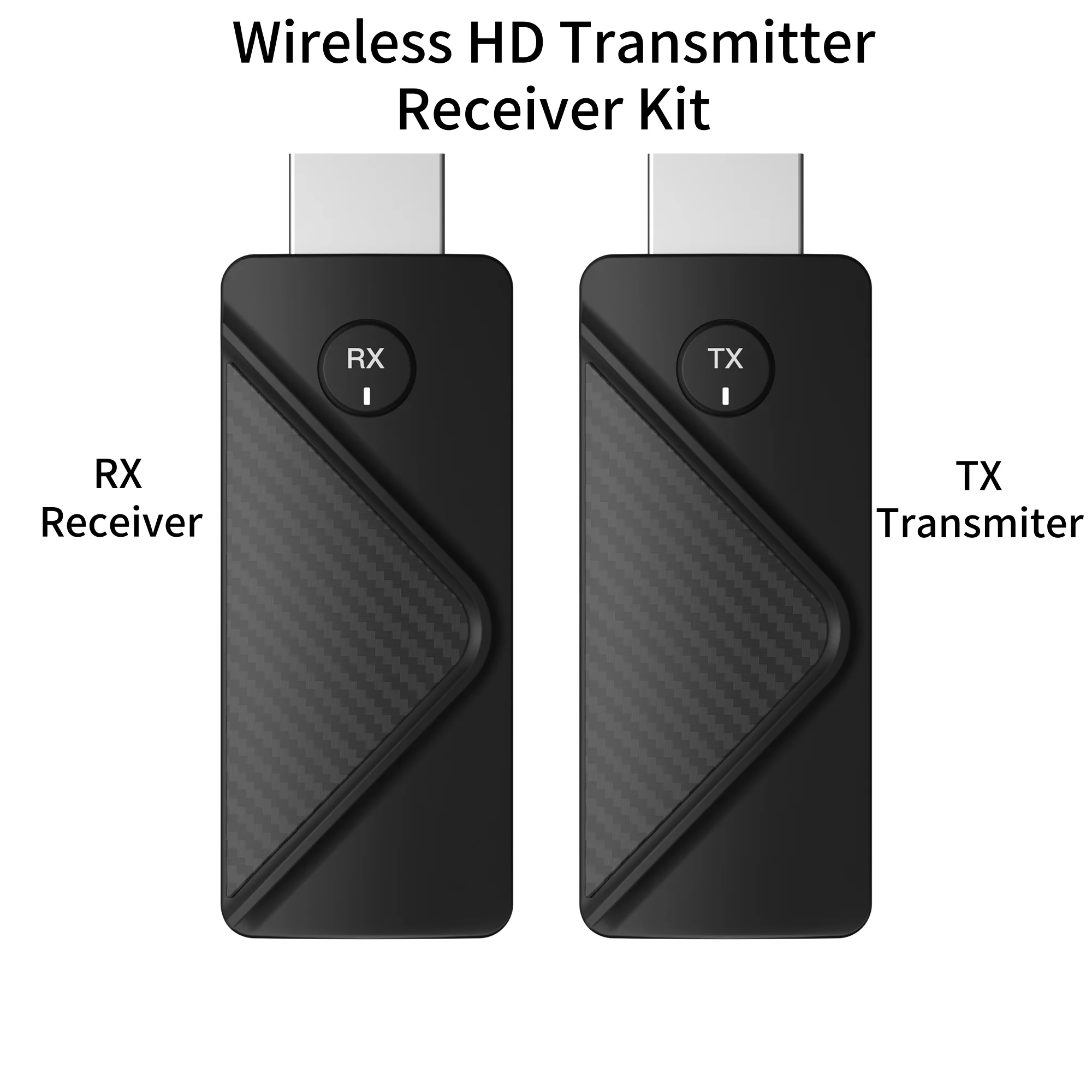 

Wireless HDMI Transmitter2K@60Hz2.4G+5G Plug and Play Portable Kit for Streaming Video and Audio from Laptop Projector toDisplay