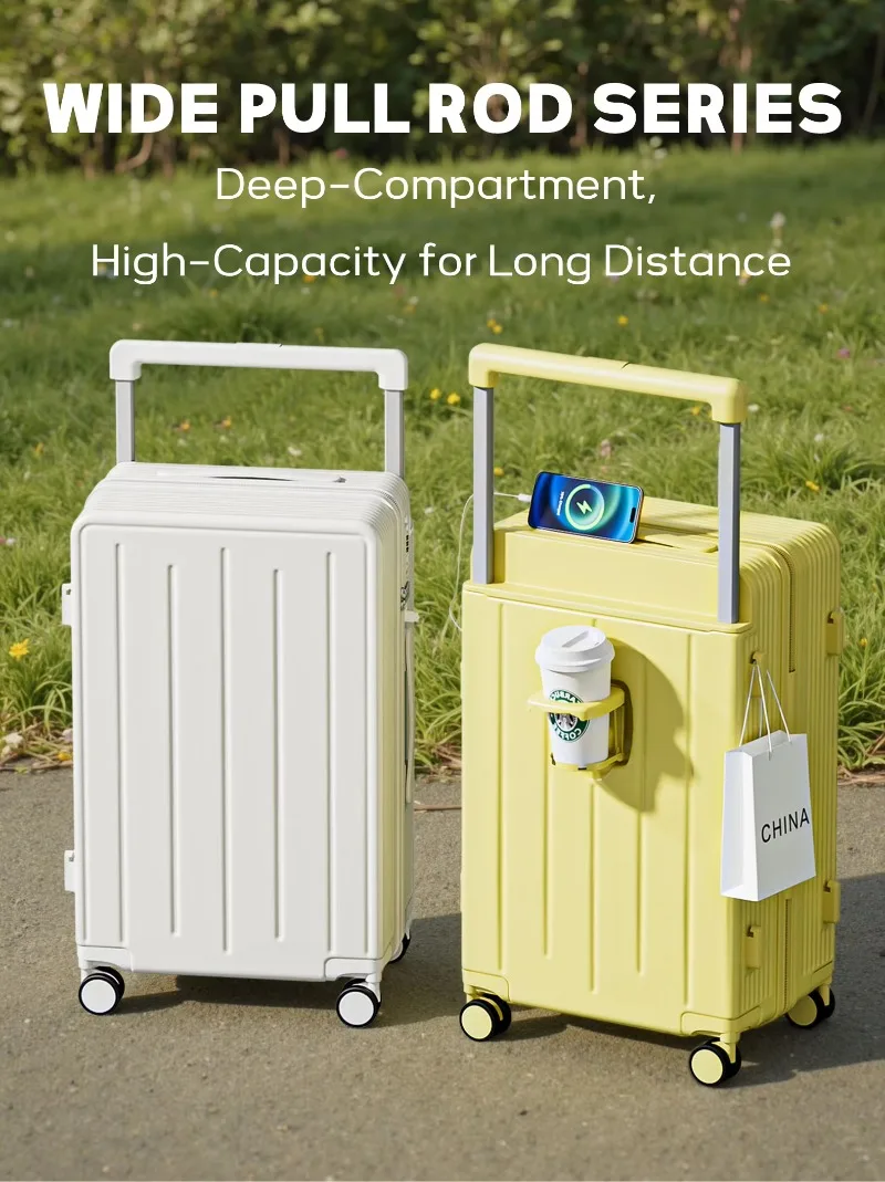 Bagage à roulettes ABS + PC, Portable, polyvalent, grande capacité, avec serrures, valise légère et Durable pour voyage