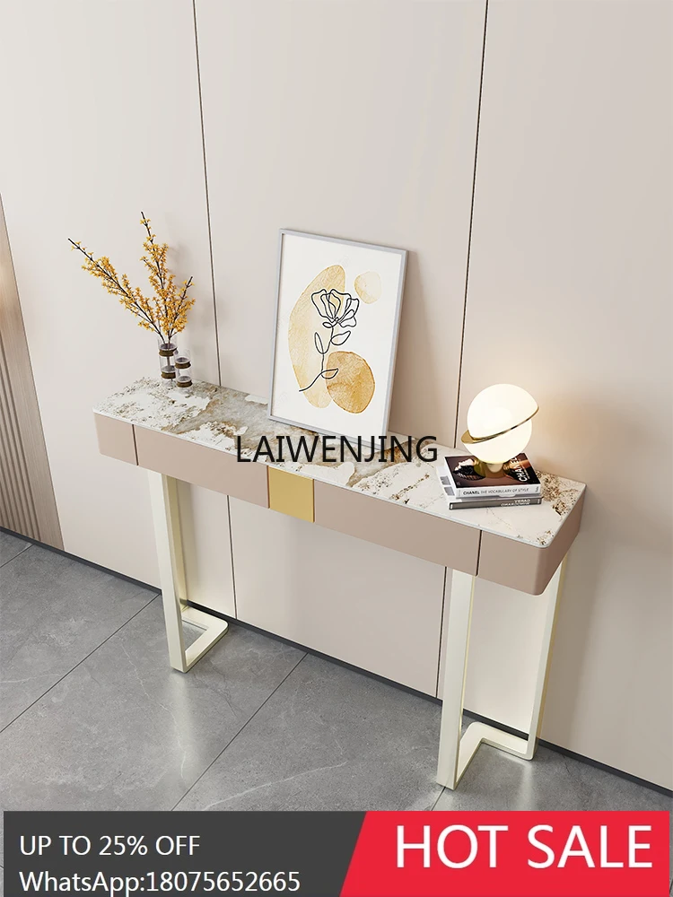 rock slab entrance living room integrated cabinet entry door end view table against the wall narrow table