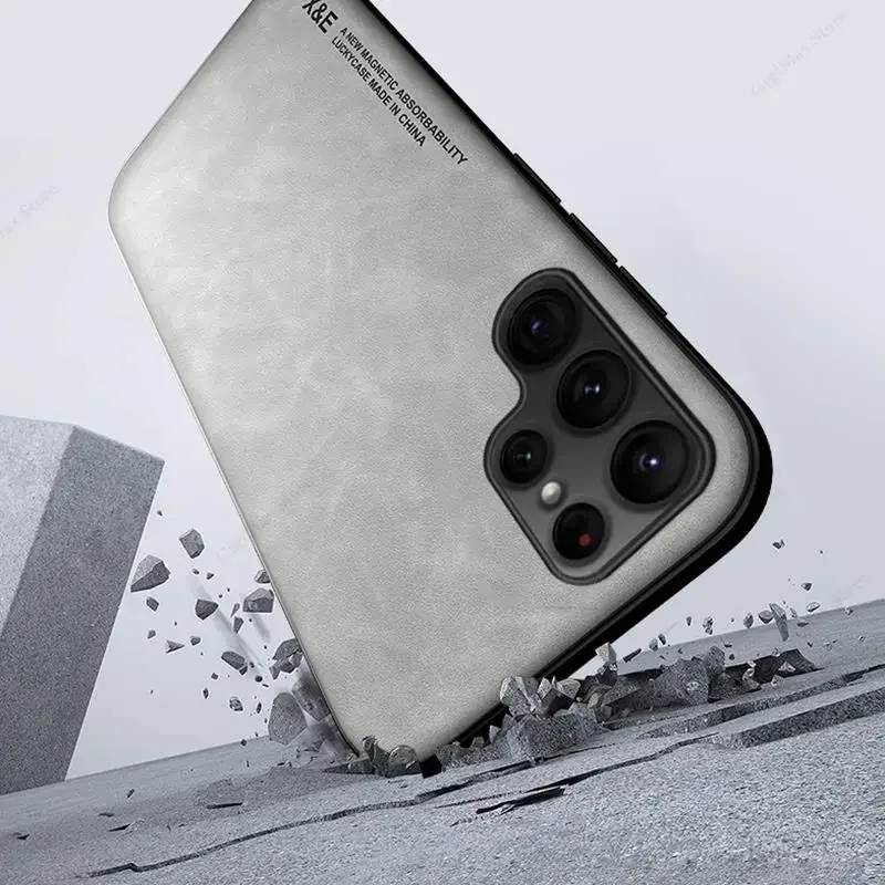 غطاء خلفي مقاوم للصدمات لسامسونج غالاكسي ، الترا تبو الجلود ، حامل قذيفة المغناطيسي ، S24 ، S23 ، S22 ، S23FE بلس