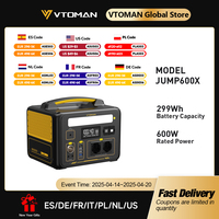 VTOMAN JUMP 600X Portable Power Station 299Wh Solar Generator LiFePO4 1200W Peak Power Powerstation Emergency Backup