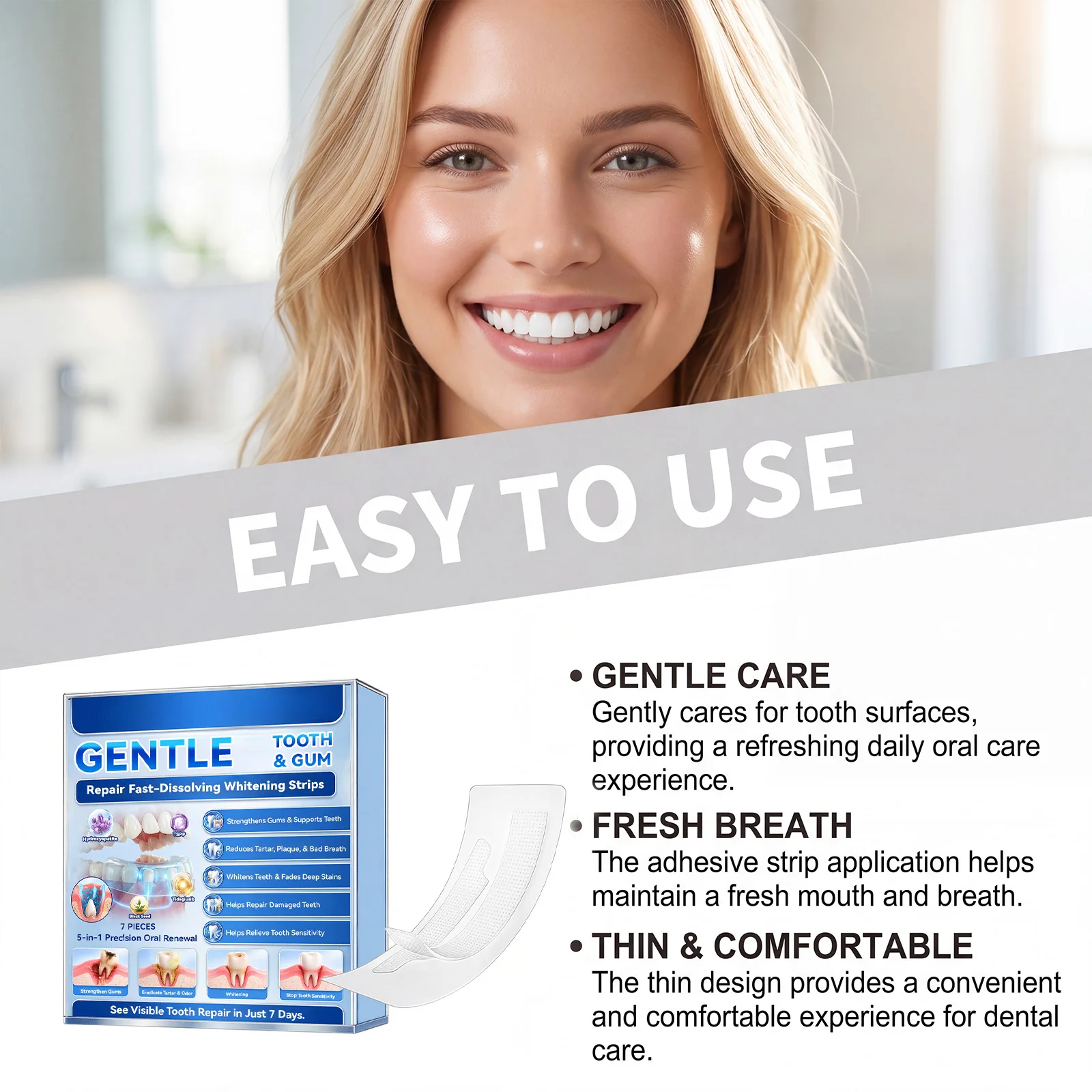 치아 미백 스트립 빠른 효과 7일, 플라그 제거, 치아 - Teeth Whitening Results 리뷰 및 가격