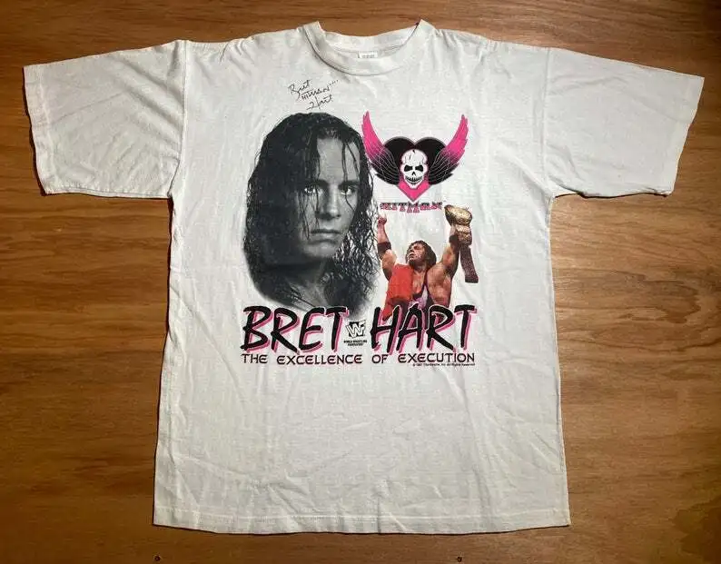 Brett the Hitman Hart Wrestling Unisex Cotton T-Shirt All Size S-5XL ZL011