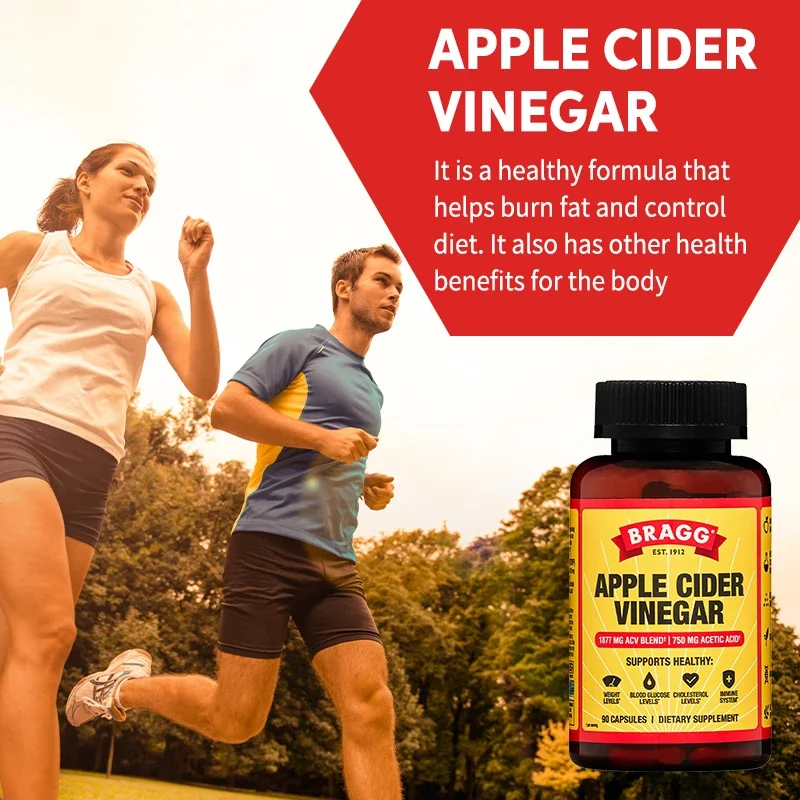 Bragg Apple Cider Vinegar Energy - Vitamin D3 & Zinc, 1877mg ACV + 750mg Acetic Acid, Weight Management, Immunity, Cholesterol