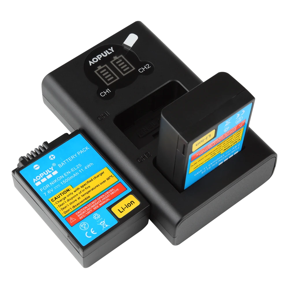 EN-EL25 Wiederaufladbare Kamera Batterie Für Nikon Z50 ZFC Kamera ENEL25 MH-32 oder LED dual Kanal Ladegerät