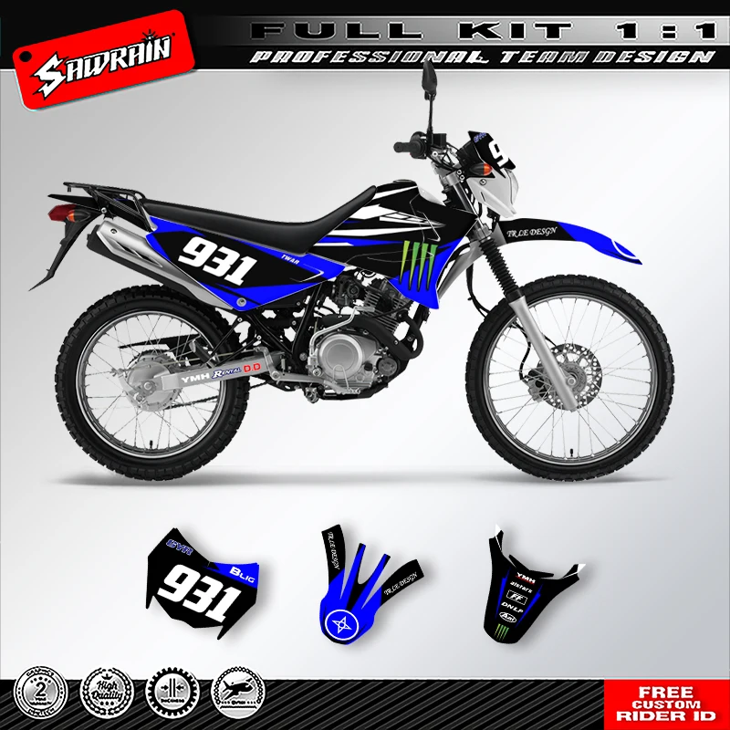 

Sawrain пользовательские мотоциклетные фоны Graphcis наклейки наборы для YAMAHA XT 125 001