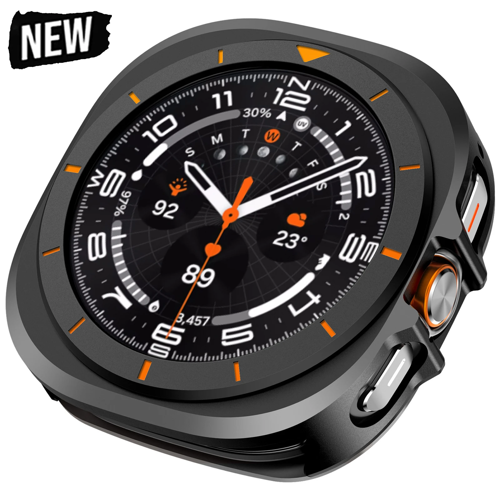 

Metal Protective Case For Samsung Galaxy Watch Ultra 2025 PC&Alloy Hard Cover For Galaxy Watch 7 Ultra 47mm Bumper Accessories