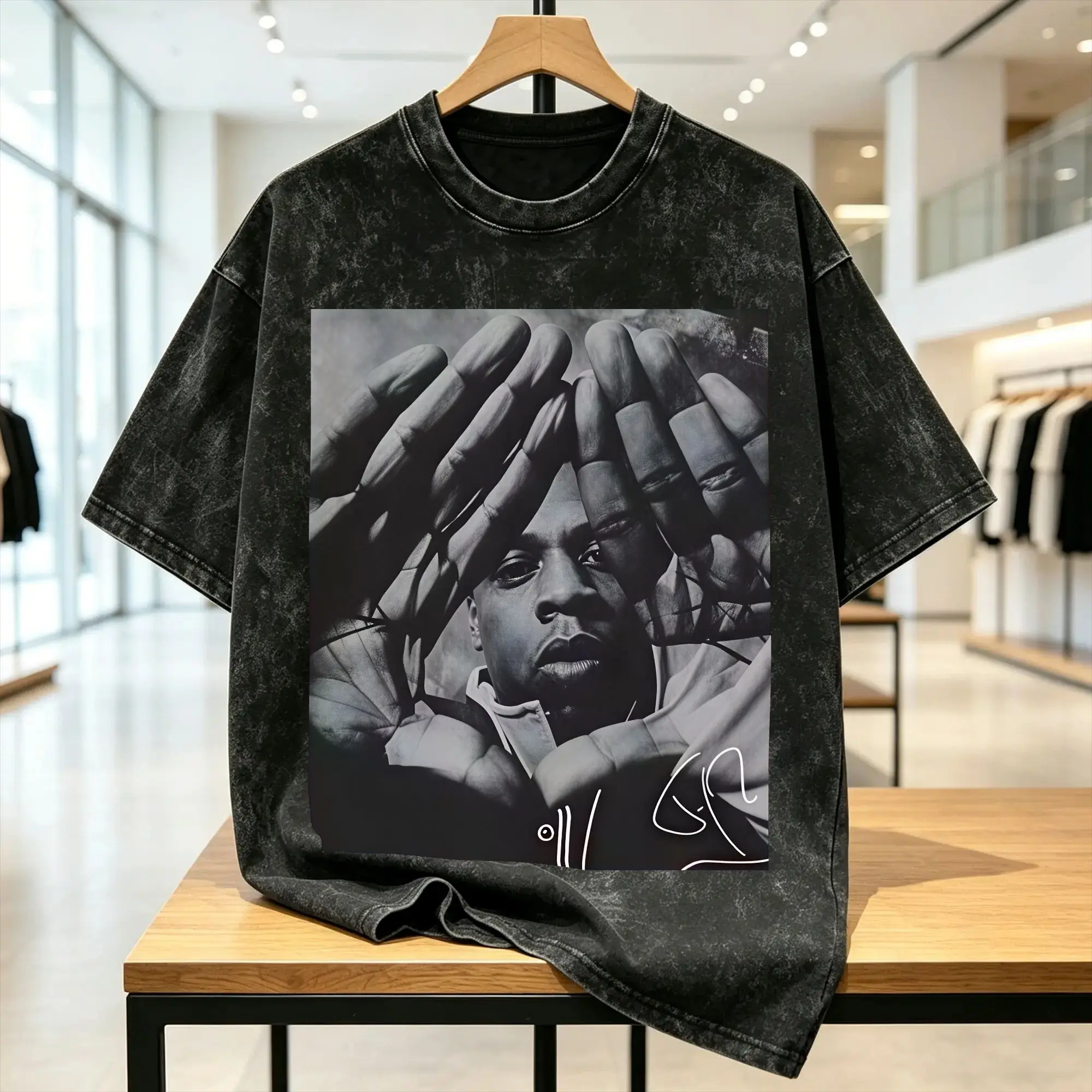 Jay Z T-Shirt for Men  Novelty Pure Cotton Tee Shirt Round Neck Short Sleeve T Shirts Plus Size Clothing