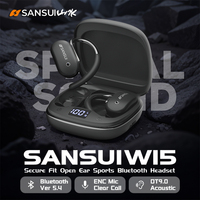 Sansui W15 Open Ear Bluetooth Earphones 360° Spatial Sounds Bluetooth 5.4 Headphone Sports Wireless Earbuds Dual Connection