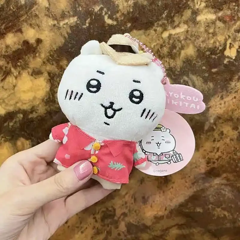 Chikawa casero serie de turismo de viaje nuevo Anime Hachiware muñeco de peluche colgante Usagi dibujos animados Kawaii bolsa colgante llavero regalo