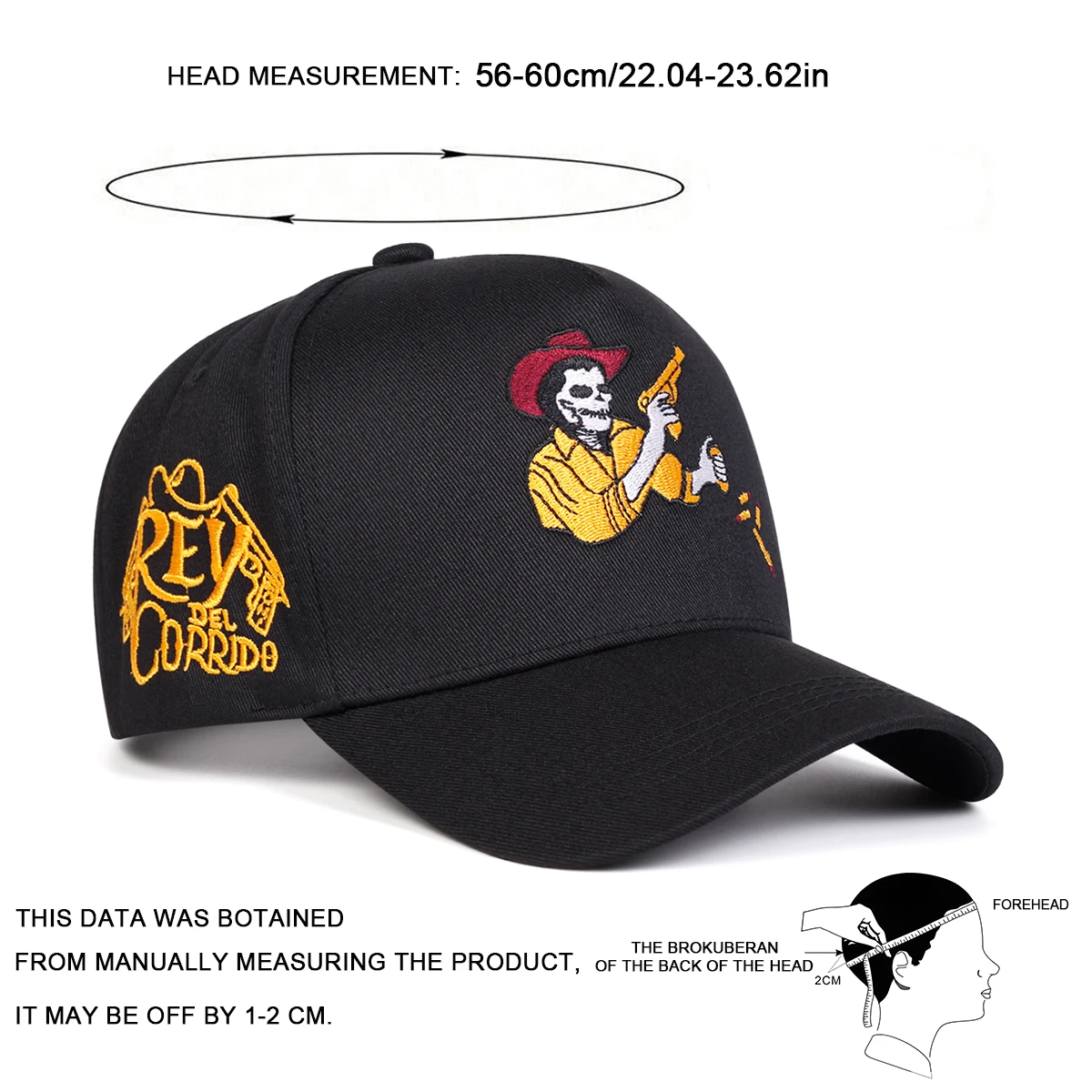 للجنسين قبعات البيسبول الغربية كاوبوي الهيكل العظمي التطريز ربيع الخريف في الهواء الطلق قابل للتعديل قبعات عادية واقية من الشمس قبعة قبعة رياضية #6