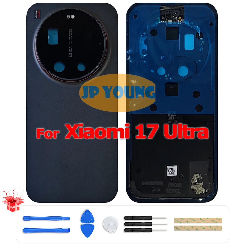 Original Battery Back Cover Glass Rear Door Housing with Camera Lens for Xiaomi 17 Ultra 25128PNA1G, 2512BPNDAG - Replacement