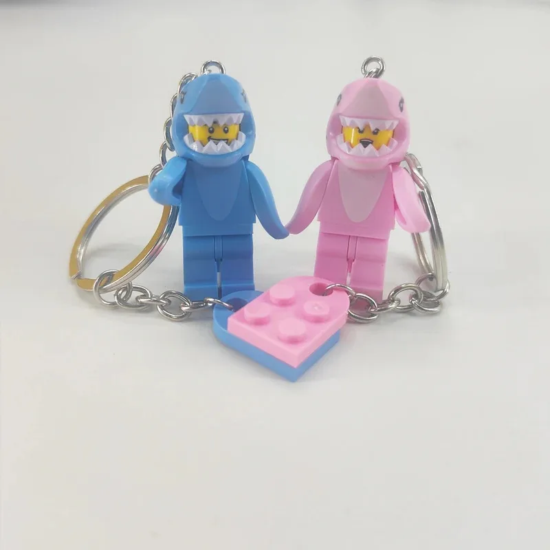 Paar-Schlüsselanhänger-Set – passende rosa und blaue Anime-Schlüsselanhänger-Charms für Verliebte, süße Tasche/Auto-Dekoration, Geschenk für Sie und Ihn
