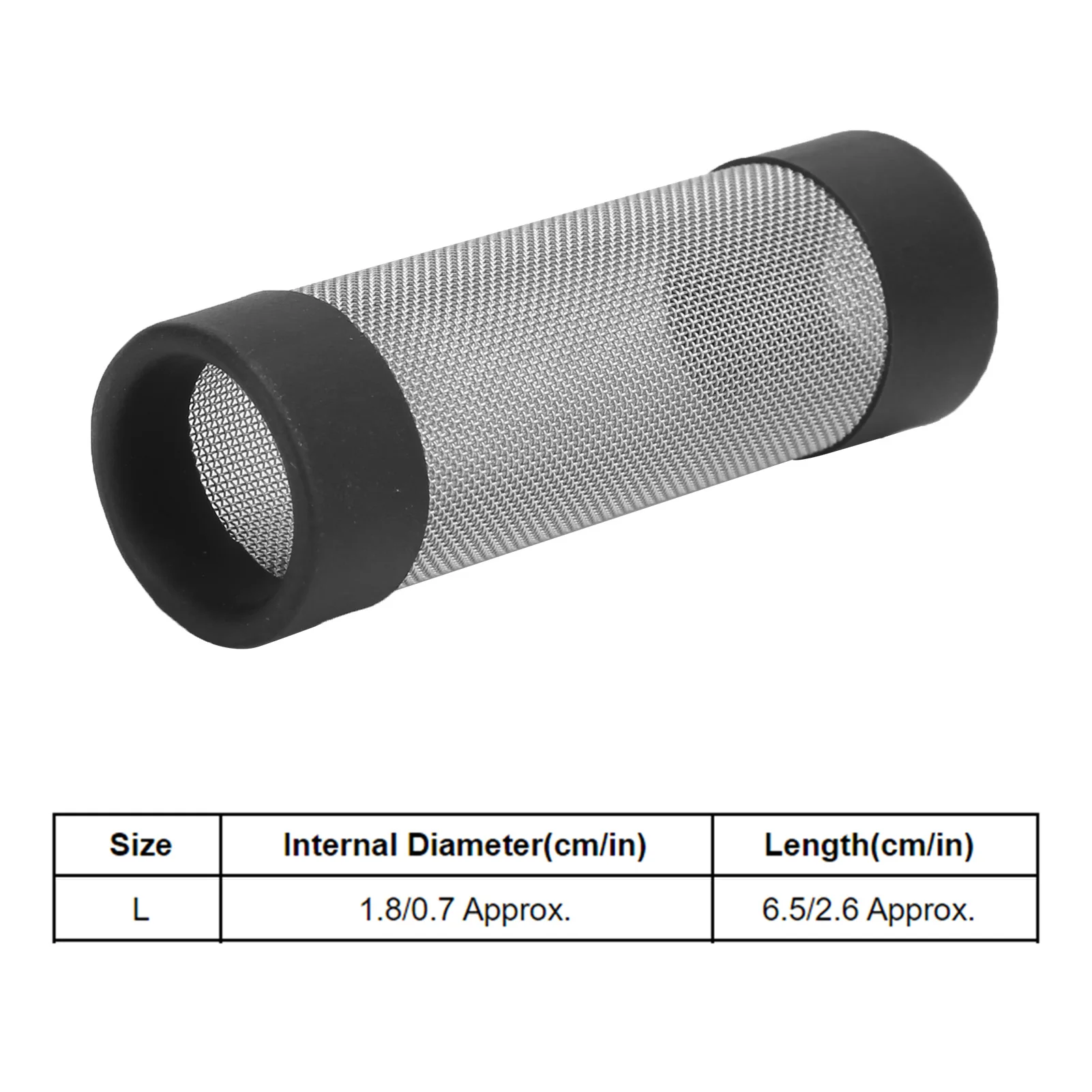 Filterafdekking voor aquarium, roestvrijstalen in- en uitlaat, beschermend gaas, vervangend onderdeel, binnendiameter 18 mm, voor vissen en garnalen.