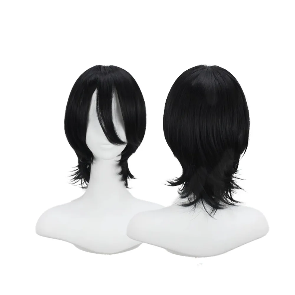 

Bleach Rukia Kuchiki Черный короткий парик для косплея Аниме волосы