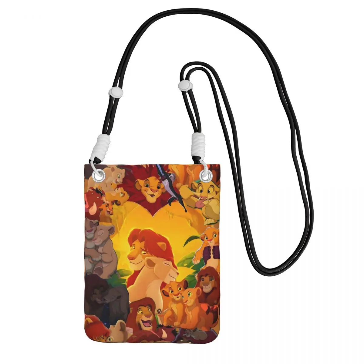 

Custom The Lion King Mobile Phone Bag Cycling Camping Women Men Musical Film Small Crossbody Purse Smart Phone Wallet With Strap