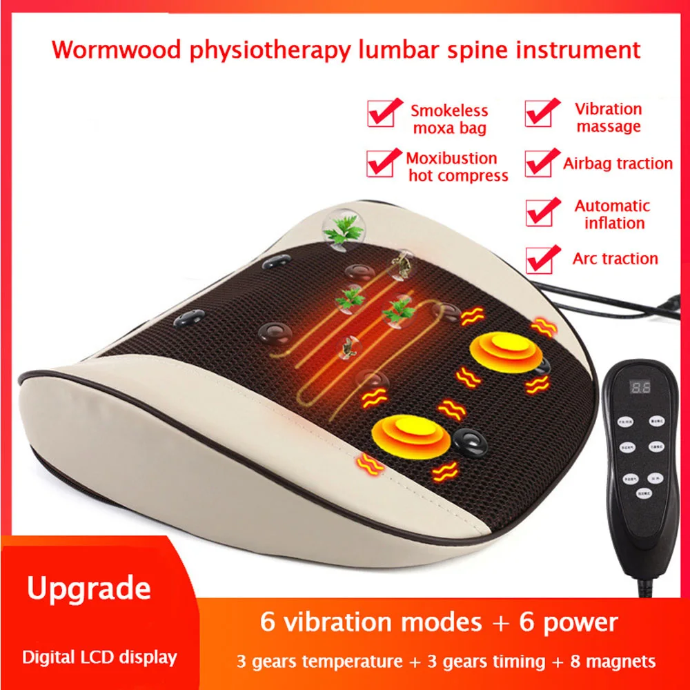 Moxibustion Back Massager Acupuncture Back Pain Lumbar Massage Pad Waist Body Heating Relaxation Instrument Physiotherapy Tool