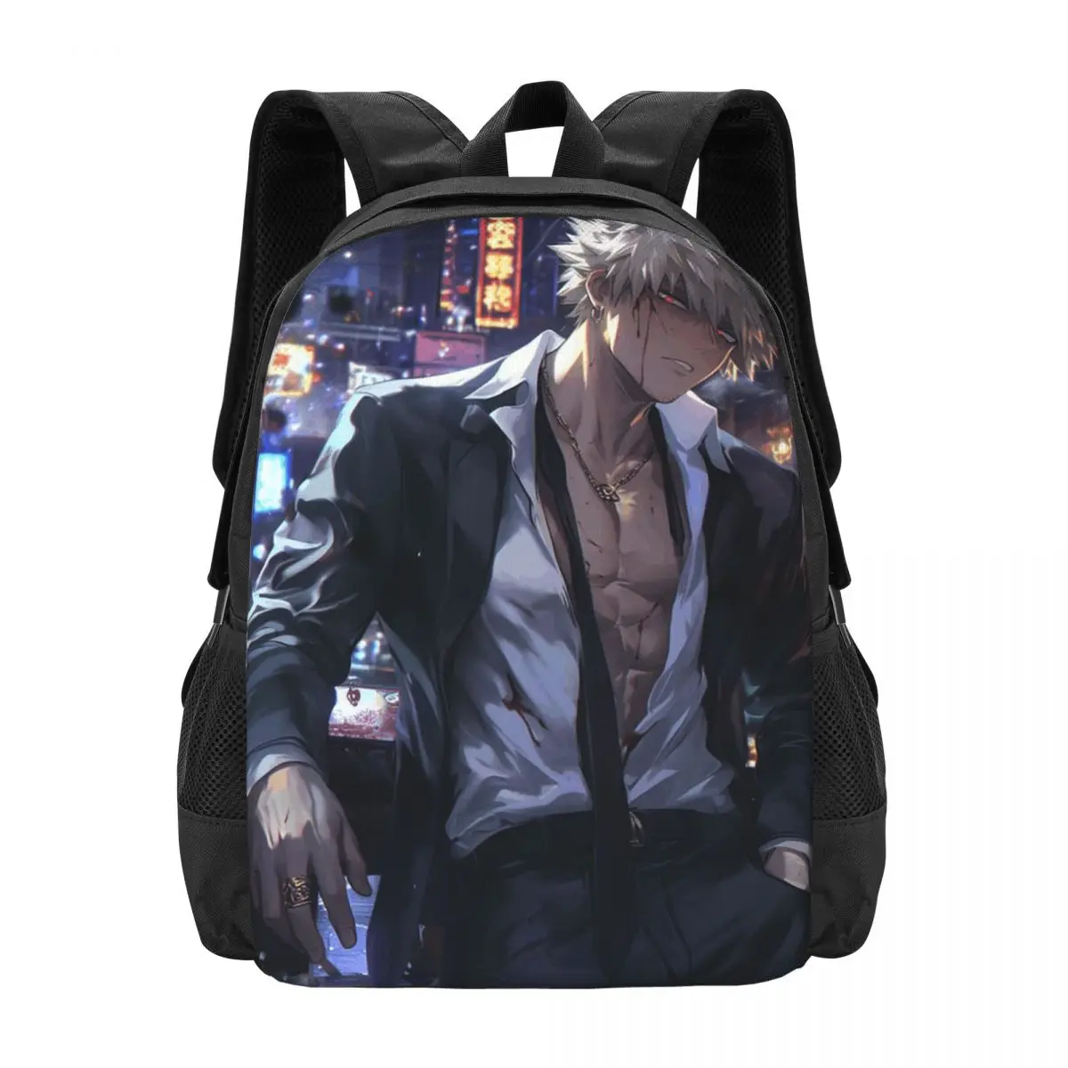 Bakugou Katsuki Rucksack, heißer Verkauf, Tagesrucksack, große Kapazität, für Jungen und Mädchen, Büchertasche, Schultasche, Umhängetaschen für Männer und Frauen