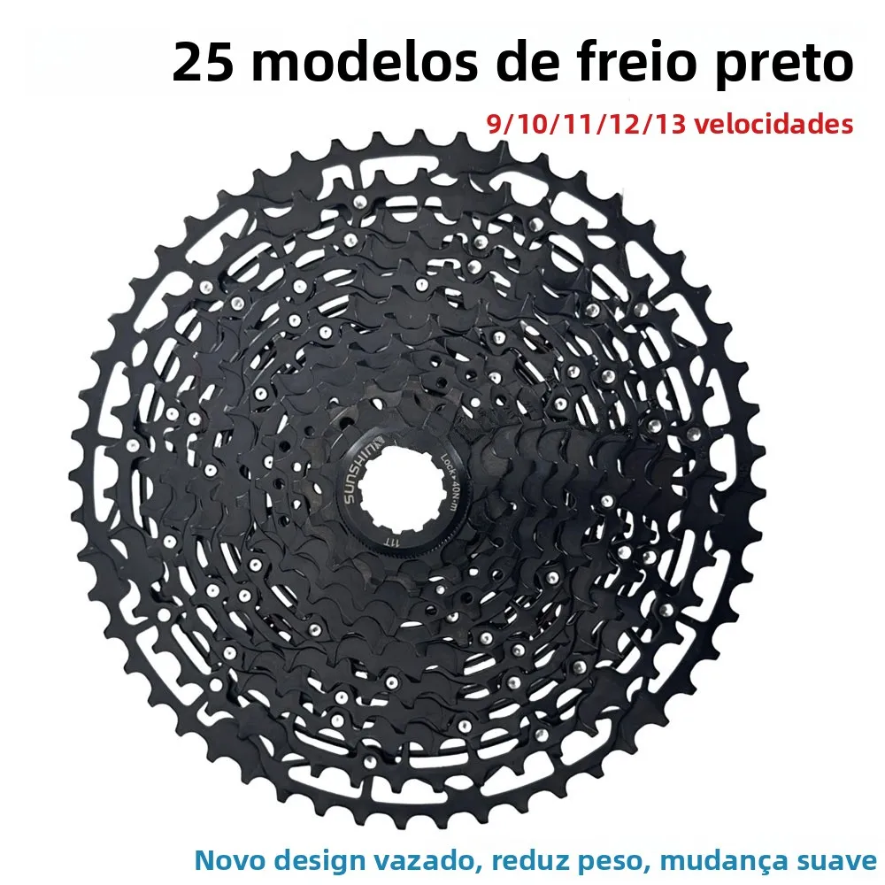 ブラック-2025-サン-9速-hg-マウンテンバイク-カセットホイール-スチール素材-ハイパーグライド-歯型設計-クロムメッキ加工