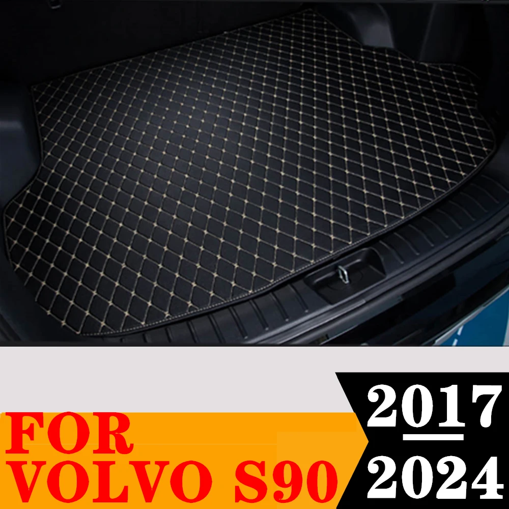 

Коврик для багажника автомобиля для Volvo S90 2024 2023 2022 2021 20 2019-2017 XPE, задний коврик для багажника, ковер, Задняя подкладка для груза, аксессуары